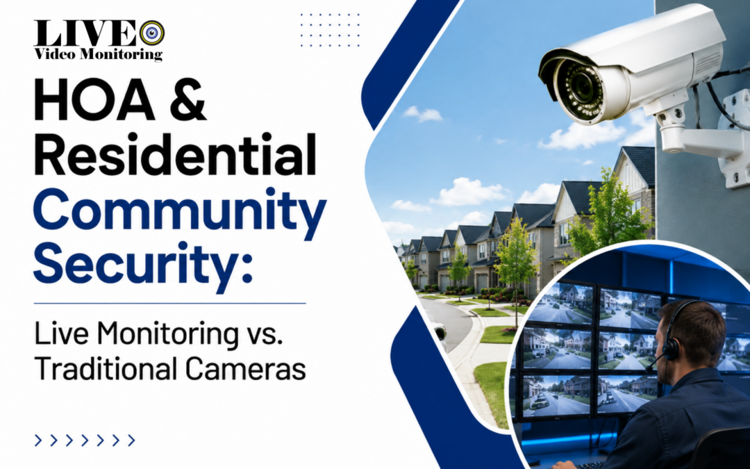 HOA & Residential Community Security Live Monitoring vs Traditional Cameras